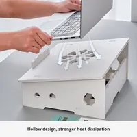 Rallonge de hauteur pour ordinateur portable Organisateur de bureau Support de moniteur de bureau pour dortoir Support de rangement pour bureau d'ordinateur