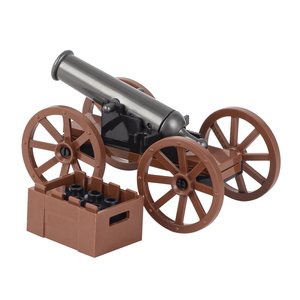 Voiture de combat avec canon et boîte à obus, simulation de la Seconde Guerre mondiale, blocs de construction, jouets MOC, accessoires de scène militaire pour enfants - Product Image 1