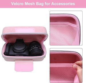 Étui pour appareil photo <span class=keywords><strong>Canon</strong></span> EOS Rebel T7/R50/R100/R50V/T6/R8/R10/SL3/T100 DSLR SLR et objectif 18-55mm/18-45mm avec bandoulière - Product Image 4