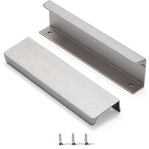 Manija de cajón oculta de aluminio oculta moderna, herrajes para el hogar, manija de puerta de armario Hutch Ark - Product Image 1
