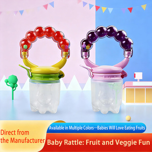 Al por mayor Alimentador y mordedor <span class=keywords><strong>de</strong></span> silicona 2 en 1 para frutas, chupete para alimentos <span class=keywords><strong>de</strong></span> bebé con punta <span class=keywords><strong>de</strong></span> tetina sin BPA, <span class=keywords><strong>de</strong></span> doble uso - Product Image 1
