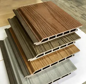 Outdoor WPC Composite Wall Panel Decoration Board Wood Plastic Composite Boards Co-extrusion Exterior Wall Panel