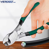VEROGO Coupe-câbles à tête large de 10 pouces avec poignée verte enduite, pince coupante robuste pour câbles en cuivre