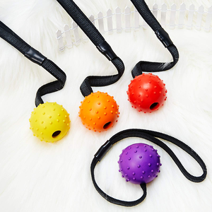Jouet pour chien robuste pour la lutte de traction - Balle en caoutchouc interactive sur corde pour la mastication agressive et l'entraînement - Product Image 4