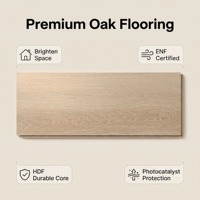 Parquet stratifié en bois HDF 10 mm haute brillance, résistant à l'usure AC4, imperméable, en chêne, pour projets de salle de bain