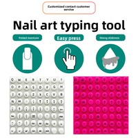 Autocollant de protection pour clavier, personnalisable, spécifique au nail art, pour ongles longs, outil de frappe, protection de touches, pour bureau