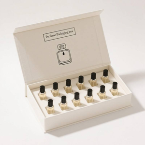 <span class=keywords><strong>Cajas</strong></span> de <span class=keywords><strong>Regalo</strong></span> y Muestras de Perfume de Cartón Ecológicas al por Mayor, Cierre Magnético, Diseño Portátil, Insertos de Espuma, Tamaños de 1ml a 10ml - Product Image 1