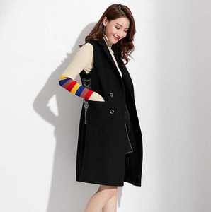 Tessitura del collare del vestito di autunno e di inverno delle nuove donne di <span class=keywords><strong>lana</strong></span> di colore solido delle donne della maglia senza maniche <span class=keywords><strong>cappotto</strong></span> di <span class=keywords><strong>lana</strong></span> delle donne T-shirt - Product Image 4