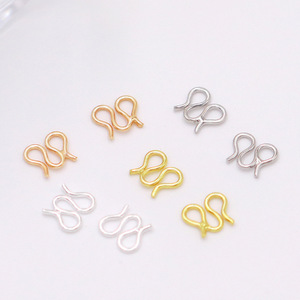 M-Shaped Connecting Clasp 18K Gold Plated <b>Copper</b> For <b>Bracelet</b> Making DIY Jewelry Findings - Product Image 1