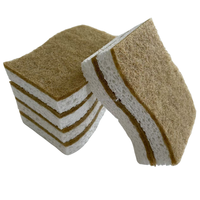 Nouvelle arrivée : Éponge de nettoyage de cuisine biodégradable naturelle, éponge filtrante en cellulose compostable, tampon à récurer durable, mousse riche