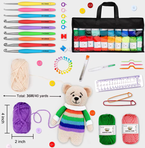Set all'ingrosso di <span class=keywords><strong>accessori</strong></span> per maglieria a mano per uncinetto set di filati di lana per principianti - Product Image 3