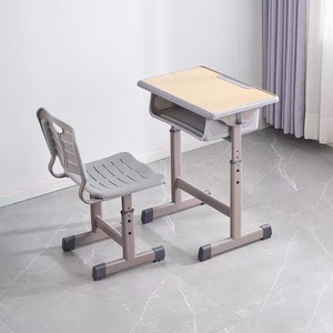 Ensemble chaise et bureau individuel robuste pour étudiant, mobilier scolaire moderne avec structure en acier et plateau en <span class=keywords><strong>MDF</strong></span> - Product Image 3