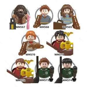 WM6045 Harr personaje Harry Hagrid Dumbledore Hermione Ron Filch Quirre bloques de construcción mini para niños WM bloques