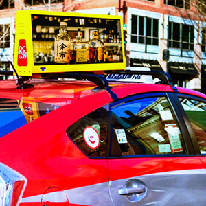 גג מונית צבע מלא ברזולוציה גבוהה סימן, מודעות דינמיות עבור נסיעות העיר & קידום המותג - Product Image 6