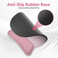 Ensemble repose-poignet et tapis de souris Simplicity, ergonomique, personnalisé, base en PU, mousse à mémoire de forme, résistant à l'eau, anti-rayures, Kelida Office
