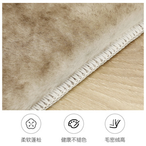 Alfombra de baño rectangular moderna de color sólido, de fibra de poliéster, suave, para uso en el hogar, baño, dormitorio y sala de estar. - Product Image 4