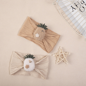 Bebé recién nacido niña piña muñeca Nylon banda para el cabello halógeno puerta sombrero accesorios para el cabello lindo tocado de flores para bebés - Product Image 2