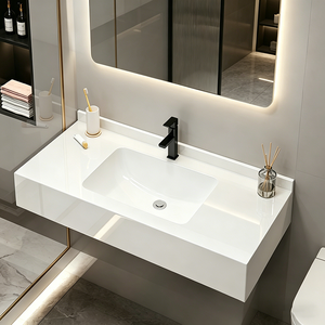 Lavabo Flottant Moderne et Minimaliste pour Salle <span class=keywords><strong>de</strong></span> Bain avec <span class=keywords><strong>Prix</strong></span> Compétitif Mondial - Product Image 1