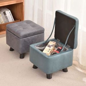 Small <b>stool</b>, living room <b>storage</b> <b>stool</b>, coffee table <b>stool</b>, solid wood sofa <b>stool</b>, footstool, shoe changing <b>stool</b>, fabric <b>stool</b>. - Product Image 1