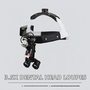 プロフェッショナル 3.5X 歯科用双眼ルーペ、電気 LED ヘッドライト付き、作業距離 420mm、医療手術用拡大鏡 - Product Image 3