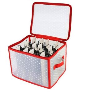 Boîte de rangement pour boules de Noël en plastique robuste, essentiels pour la maison, organisateur de boules de Noël, 4 étages, capacité de 64 boules - Product Image 1