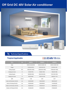 Aire Acondicionado Solar 100% Autónomo Sin Carga Eléctrica, Mini Split con MPPT Integrado, Calefacción y Refrigeración, 12000 BTU, 1.5 HP - Product Image 1