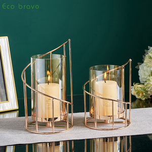 Wohndekor Europäischer Kerzenständer Luxuriöser Stil Glas-Kerzenhalter Heim- und Büromöbel Zubehör Dekoration Ornament - Product Image 3