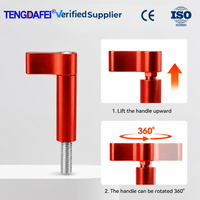 Tornillo de Seguridad Giratorio 360° de Aleación de Aluminio Antioxidante, Negro y Rojo, para Carcasa de Buceo Hero Max