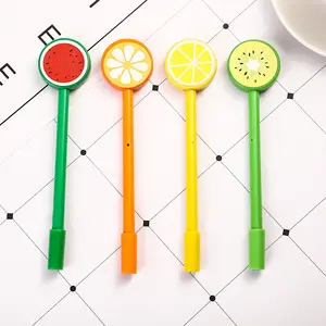 Bolígrafo de plástico con Logo personalizado para niños, bolígrafo de plástico con diseño de frutas
