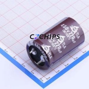 ตัวเก็บประจุอิเล็กโทรไลต์อะลูมิเนียมแบบ Snap-in รุ่น TLA450V220UF25.4*40 ชนิด Through hole (THT) ขนาด D25.4xL40 มม. 220uF 20% 450V ระยะขา 10 มม. - Product Image 1