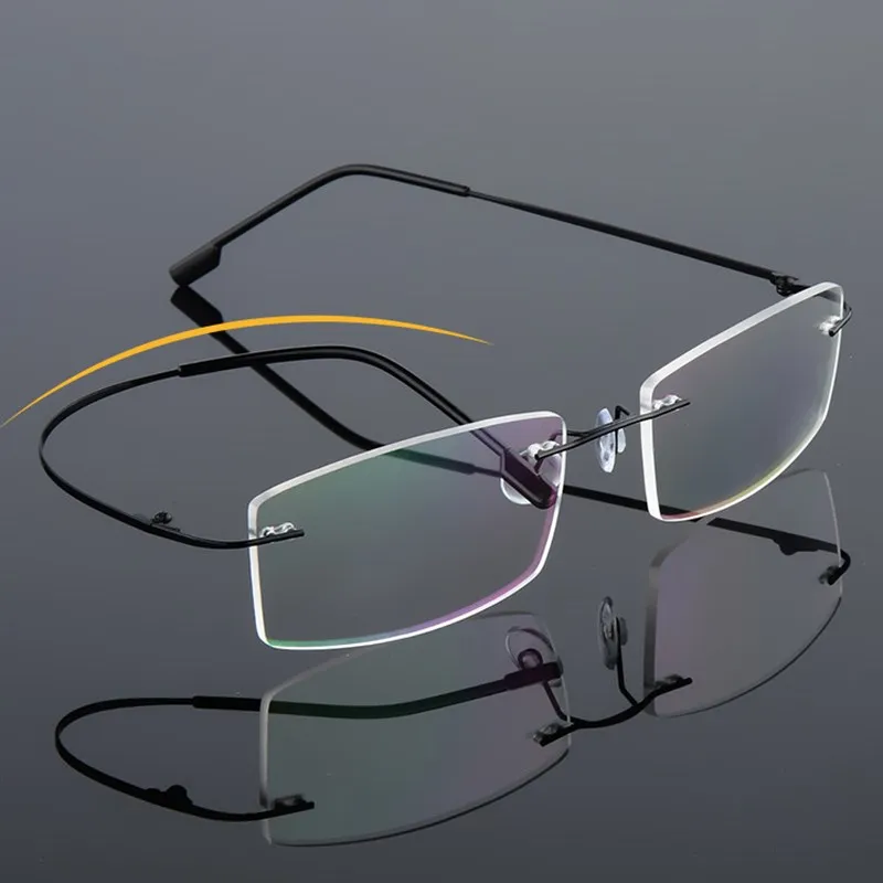 Rimless Eyeglasses Frames for Men High Quality Style