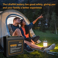 2 Paket Baterai Lithium Ion LiFePO4 Solid State 12V 10Ah Isi Ulang 2000+ Siklus Tenaga Surya/Kipas Angin Skuter/Penerangan