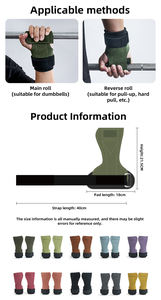 Sıcak satış bileklikler ayarlanabilir Powerlifting el kaldırma spor pedi el sapları kaldırma kayışları ağırlık kaldırma güç kullanıcıları için - Product Image 5