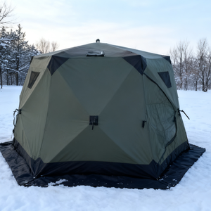 <span class=keywords><strong>Tente</strong></span> <span class=keywords><strong>de</strong></span> camping d'hiver pour la <span class=keywords><strong>pêche</strong></span> sur glace en montagne, <span class=keywords><strong>tente</strong></span> cube épaisse en tissu Oxford 210D, structure en fibre <span class=keywords><strong>de</strong></span> verre, coupe-vent, imperméable, installation facile - Product Image 1