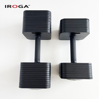 Iroga Fitness Super Durable Multi-Fonction Verrouillage Rapide Carré Réglable Haltère Barbell Kettlebell Avec Plaques Détachables