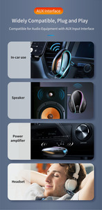 Adaptateur récepteur sans fil <span class=keywords><strong>Bluetooth</strong></span> 5.4 portable à double connexion, récepteur audio musical <span class=keywords><strong>Bluetooth</strong></span> pour <span class=keywords><strong>voiture</strong></span>, prise auxiliaire 3,5 mm - Product Image 5