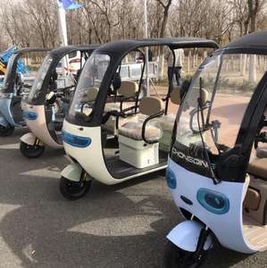 Vehículo Eléctrico de Tres Ruedas, Práctico, con Carrocería Abierta, 48v 60v, Tres Asientos Ajustables, para Uso Doméstico, Vehículo Pequeño con Pedales para Adultos y Niños - Product Image 3