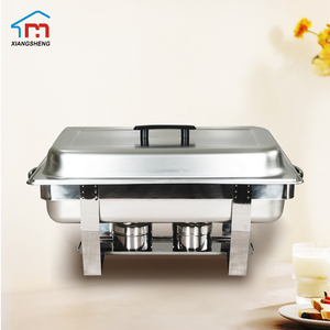 Sartén GN de lujo de acero inoxidable, calentador de comida, plato para chafar, fábrica a la venta, catering, restaurante