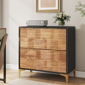 Tribesigns hiện đại trang trí màu nâu đa năng 2 ngăn kéo bên tủ tập tin cho văn phòng nhà - Product Image 1