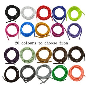 Lacets ronds en polyester avec embouts métalliques dorés, lacets de remplacement durables pour baskets - Product Image 4