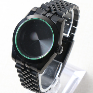 Caja de Reloj Minutesecond NH35 de 39 mm, Acero Inoxidable, Hecha a Mano, Cristal de Zafiro Verde, Esfera de 28,5 mm - Product Image 3