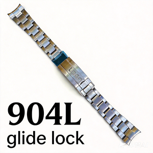 Cinturino Bracciale Glidelock Oyster da 21mm 20mm con Chiusura Deployante per Rolex Oyster Submariner Daytona Black White Water <span class=keywords><strong>Ghost</strong></span> - Product Image 1