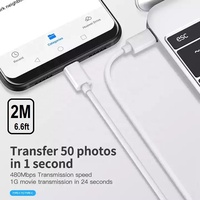 Cable de Carga Rápida USB Tipo-C a USB Tipo-C de 2 Metros (6.6 Pies) de Alta Calidad, 3A 60W, para Teléfono Móvil, Tablet, Macbook