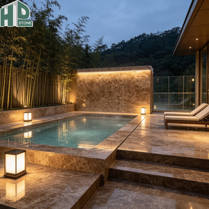 Losas de Mármol Natural Pulido de 20 mm, Color Marrón Claro, Certificación ROHS, Producto Ecológico para Proyectos Inmobiliarios y Hoteles de 5 Estrellas - Product Image 6