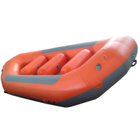 Radeaux d'eau blanche pour 6-12 personnes 3.65m-6m PVC Hypalon Hull 1.68m-2m Orange Sérigraphie Carton Certifié CE Aviron