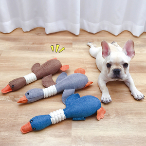 Hond Kauwen Speelgoed <span class=keywords><strong>Canvas</strong></span> Gevulde Pluche Puppy Pet Piepende Wilde Gans Pluche Hond Speelgoed - Product Image 6
