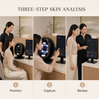 Analyseur de peau AI avec caméra 36MP, analyse faciale 3D et 10 images spectrales HD pour salons de beauté, prise EU