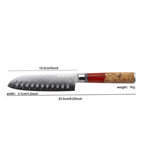 KITCHENCARE <span class=keywords><strong>Damasco</strong></span> Acero <span class=keywords><strong>Cuchillos</strong></span> <span class=keywords><strong>japoneses</strong></span> Cuchillo de cocina <span class=keywords><strong>Cuchillos</strong></span> <span class=keywords><strong>Damasco</strong></span> 5 pulgadas Santoku <span class=keywords><strong>Damasco</strong></span> Cuchillo - Product Image 4