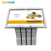 Seeball 32 43 49 55 65 Pulgadas Electronic Book-Turn Virtual Ebook Inducción infrarroja Libro Torneado y Tocar Máquina integrada