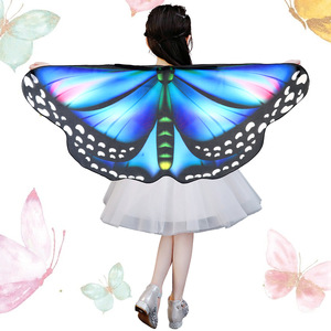 Children Butterfly Cape 118x48cm Printed Wings <b>Costume</b> For Kids Outdoor Play Decorative Wear - Product Image 4